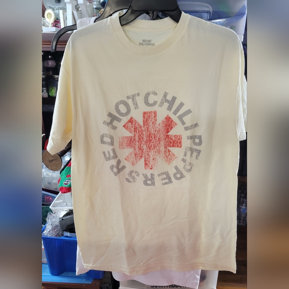 Red Hot Chili Peppers Cream T-Shirt Unisex S/M New